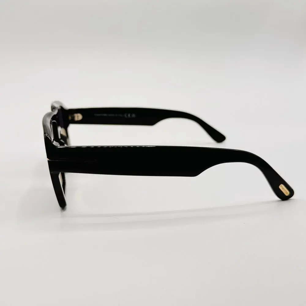 Tom Ford Sunglasses Redford TF1153 01A Shiny Black Pilot Frame Gray Lens 56mm